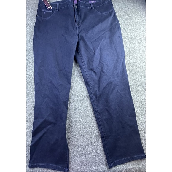 Gloria Vanderbilt Jeans‎ Womens 22W Plus Navy Blue Sadie Slim Stretch New - Picture 1 of 13